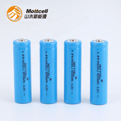 3.2V 600mah Oplaadbare cilinder Lithiumbatterij IFR 14500 Voor elektrische tandenborstel
