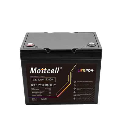 1280Wh lichtgewicht 12V LiFePO4 oplaadbare batterij 100Ah LiFePO4 stroombron met IP67 bescherming